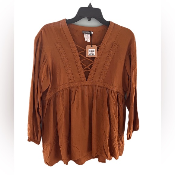 EARTHBOUND Tops - Women's Earthbound Trading Co. Bohemian Flowy Festival Blouse Boho Vibe Size M